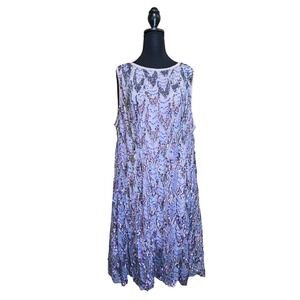 Torrid Purple Mini Sequin Mesh Shift Dress Purple Sleeveless Size 1 1X 14-16 NWT